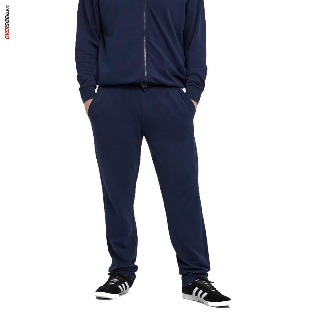 Granatowe spodnie dresowe z prostą nogawką Allsize - obrazek 3