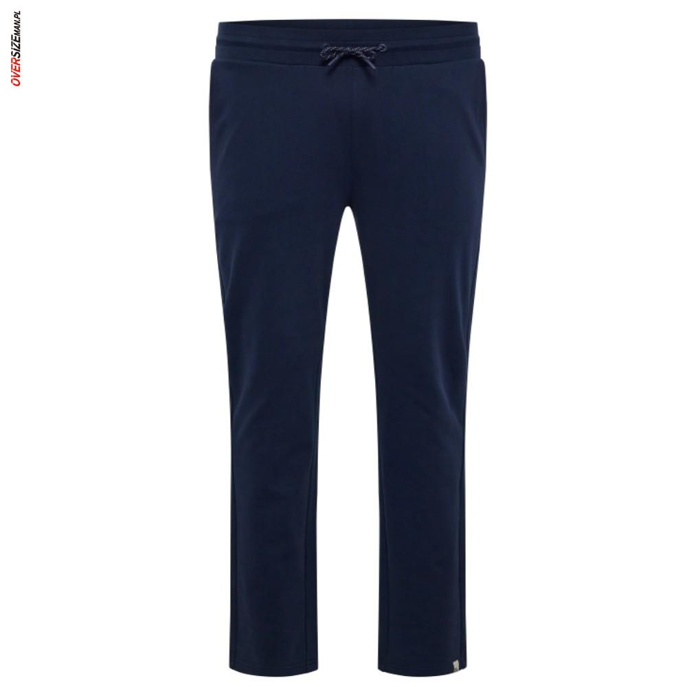 Granatowe spodnie dresowe z prostą nogawką Allsize