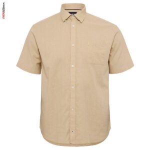 Beżowa koszula z krótkim rękawem Allsize