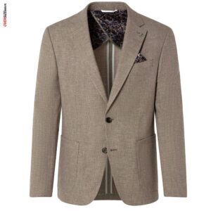 Beżowa marynarka jednorzędowa Thomas Goodwin