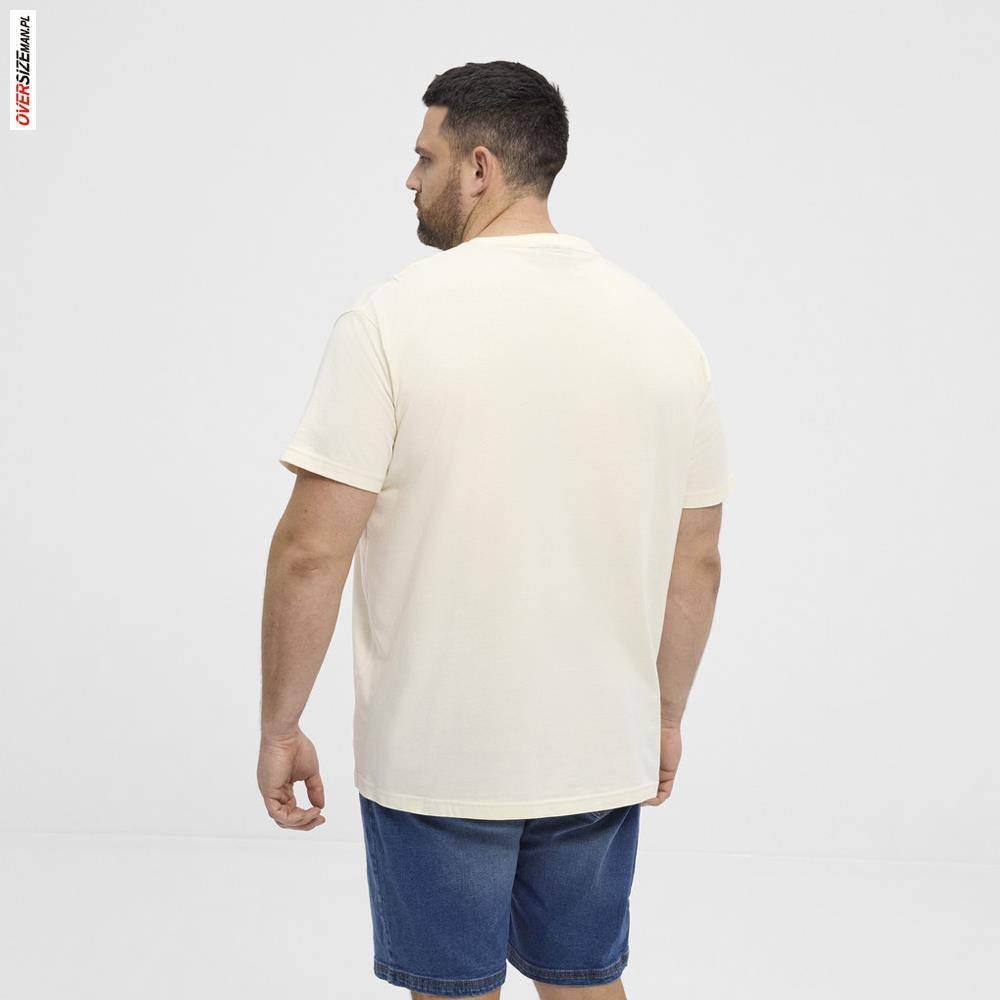 Pomarańczowy T-shirt z haftem Allsize - obrazek 4