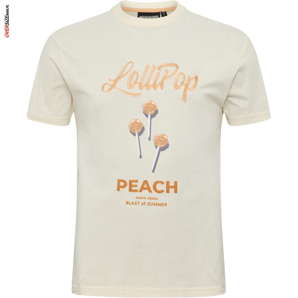 Pomarańczowy T-shirt z haftem Allsize