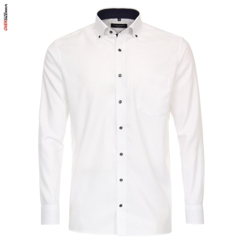 Biała koszula z długim rękawem Casa Moda