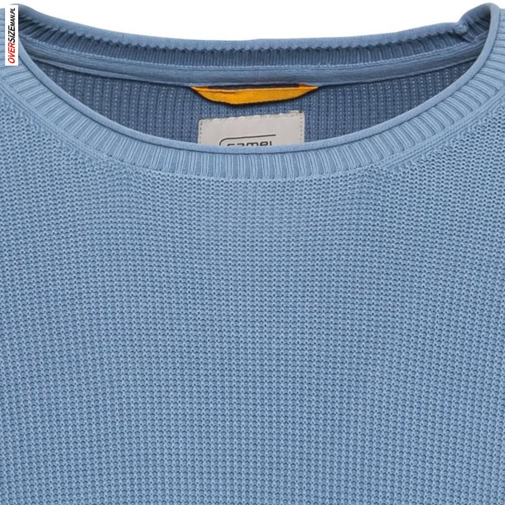 Błękitny sweter bawełniany Camel Active - obrazek 4
