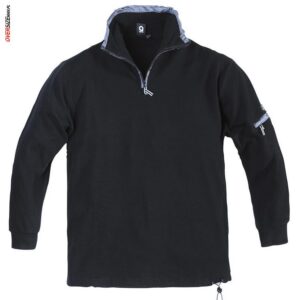 Czarna bluza prążkowana bez kaptura Allsize