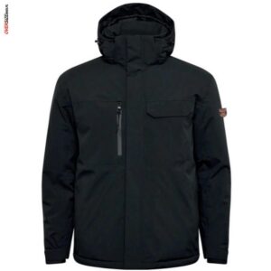 Czarna kurtka zimowa z odpinanym kapturem Allsize