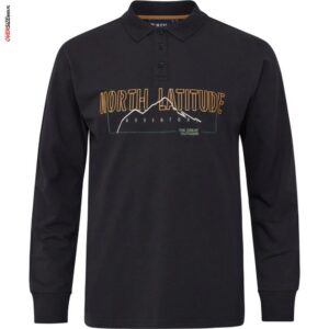 Czarne polo z długim rękawem Allsize