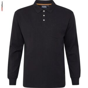 Czarne polo z długim rękawem Allsize