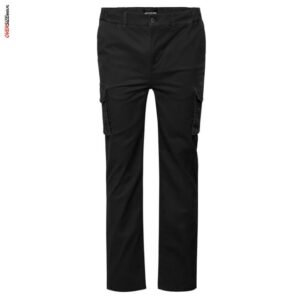 Czarne spodnie bojówki w stylu cargo Allsize