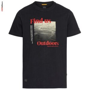 Grafitowy T-shirt z nadrukiem Camel Active