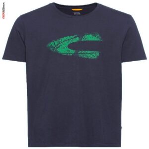 Granatowy T-shirt z nadrukiem Camel Active