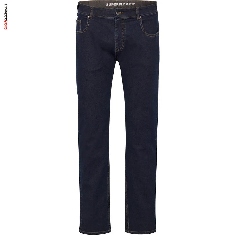 Granatowe jeansy ze stretchem Allsize