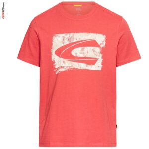 Koralowy T-shirt z nadrukiem Camel Active