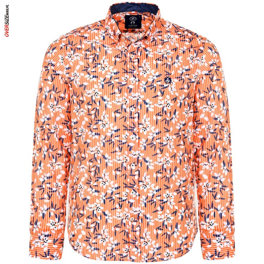 Pomarańczowa koszula z długim rękawem Campione
