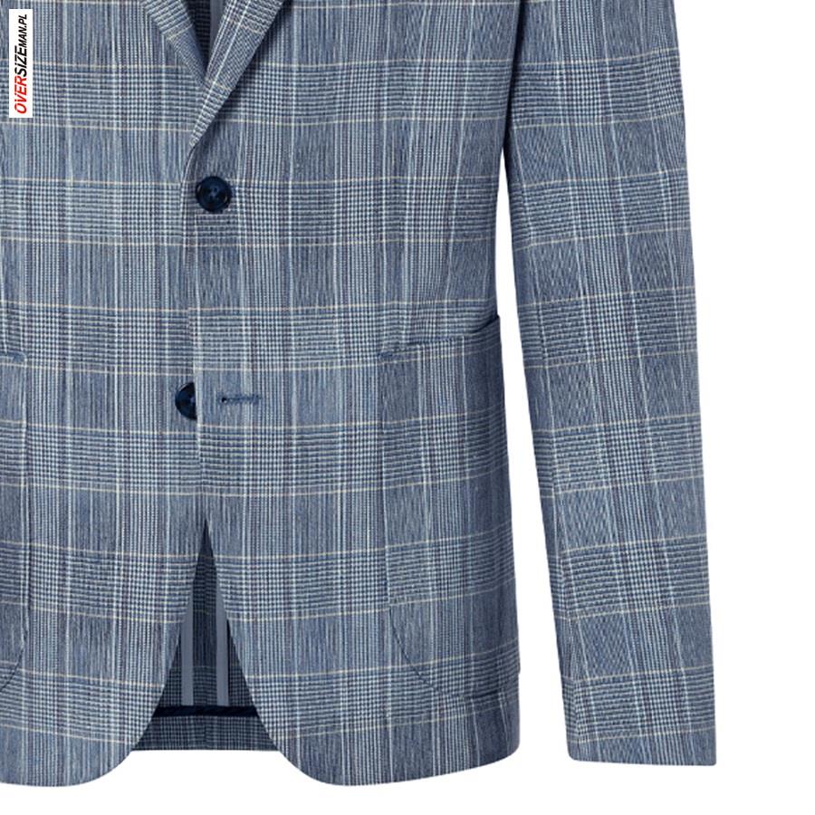 Błękitna marynarka jednorzędowa w kratkę Thomas Goodwin - obrazek 4