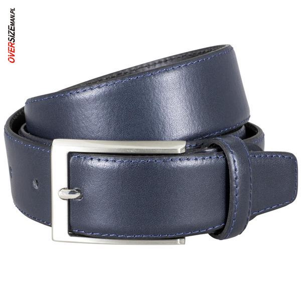 Granatowy pasek garniturowy Lindenmann