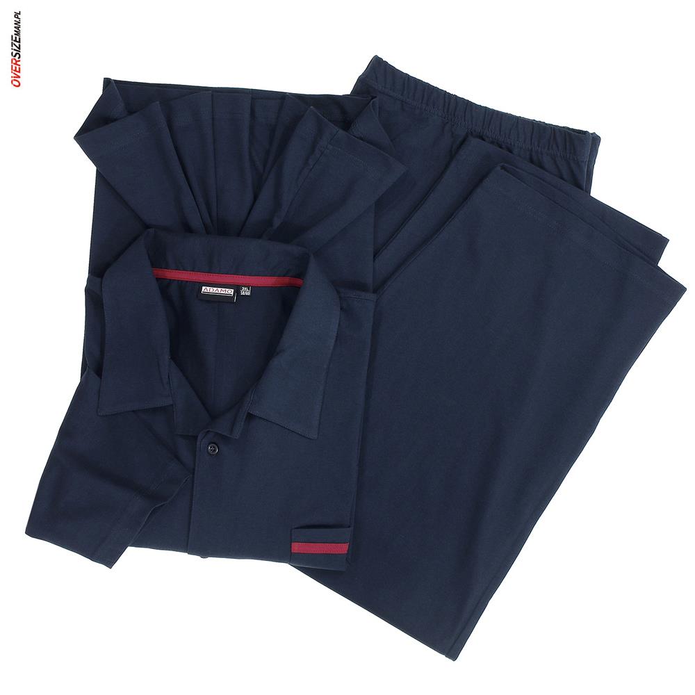 Granatowa pidżama z długim rękawem i długimi spodniami Adamo - obrazek 4