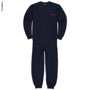 Granatowa piżama z długim rękawem Adamo