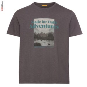 Oliwkowy T-shirt z nadrukiem Camel Active