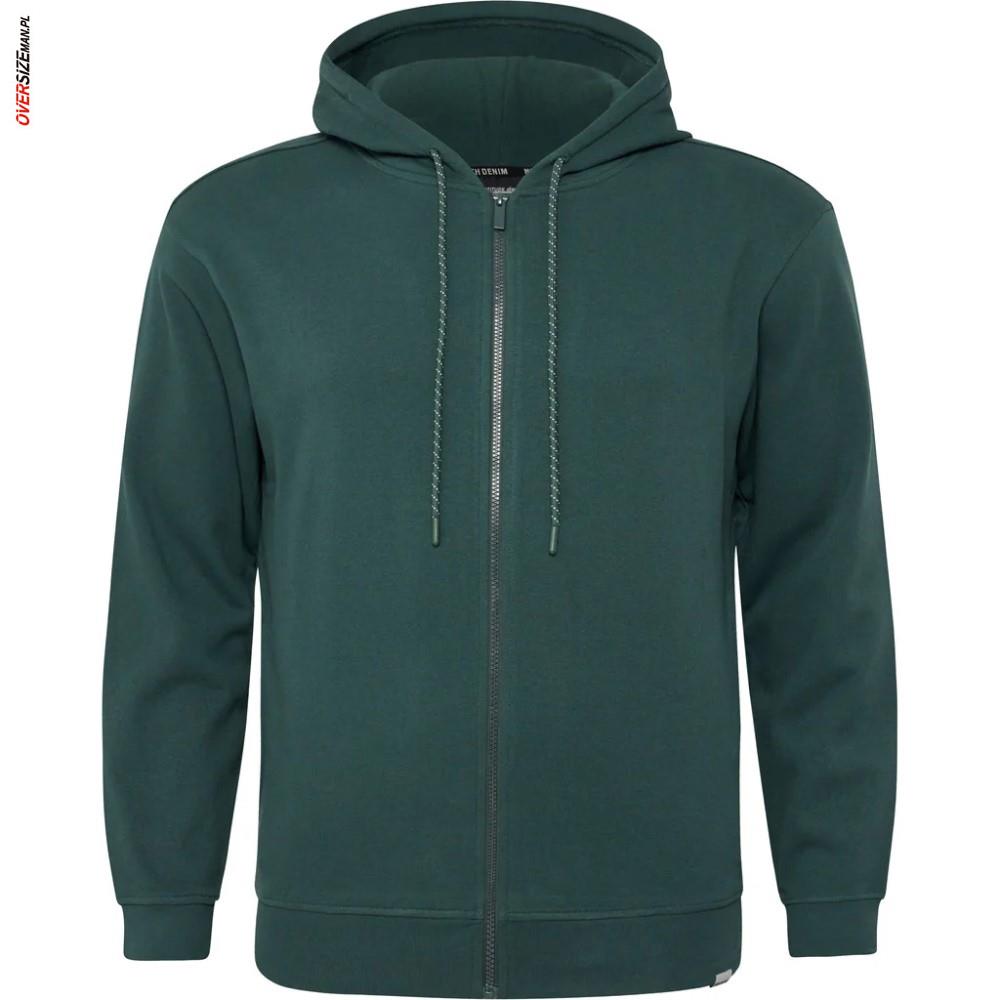 Ciemnozielona bluza rozpinana z kapturem Allsize
