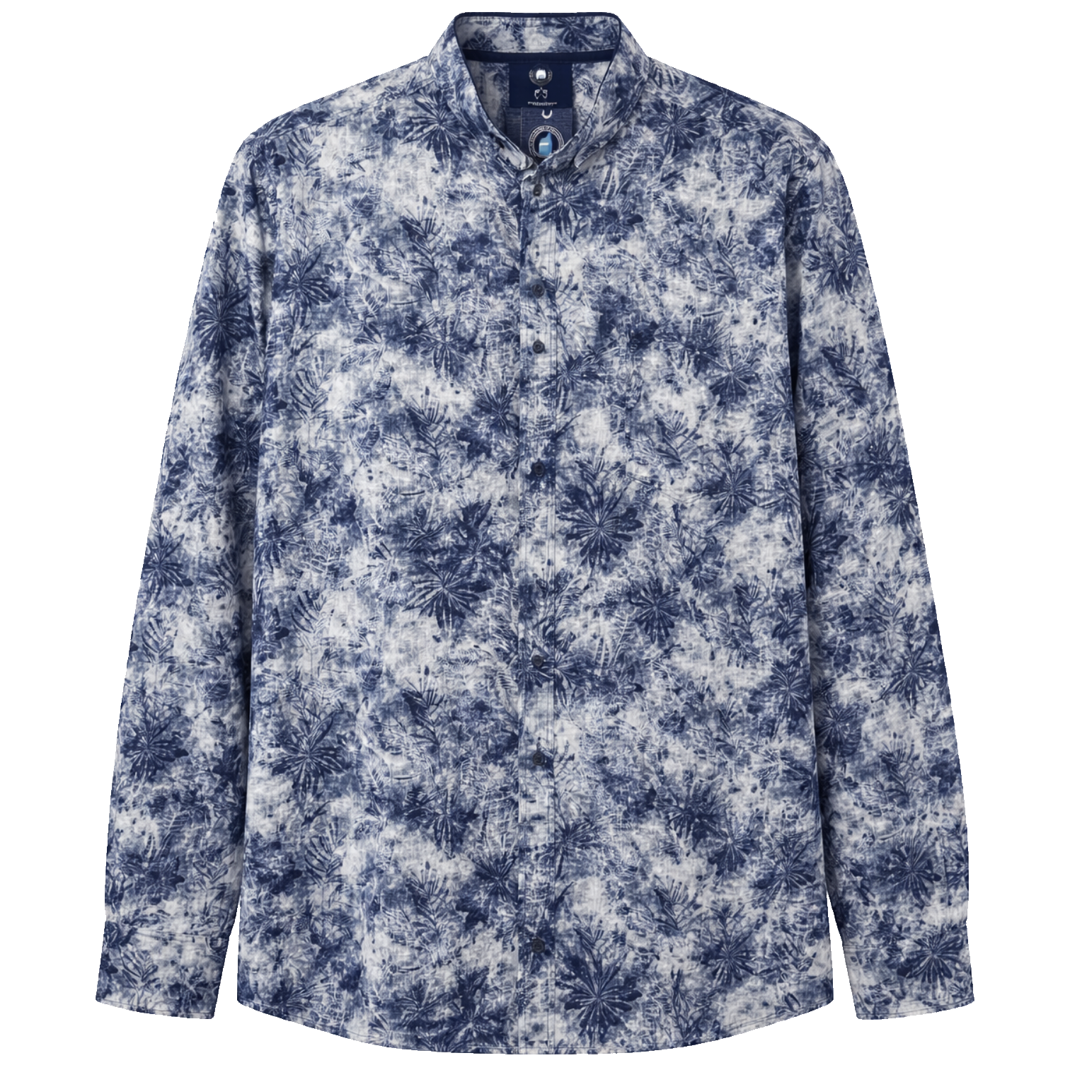 Niebiesko-granatowa koszula z długim rękawem Campione