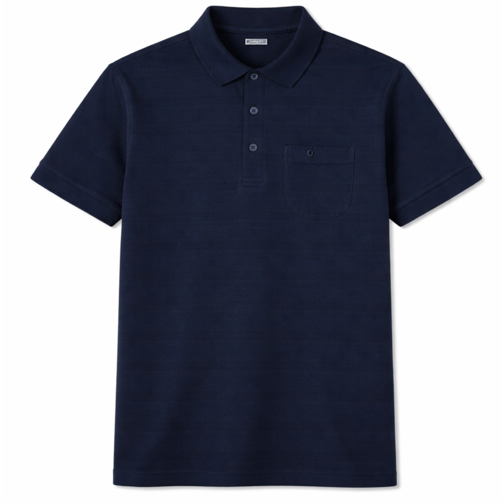 Granatowe polo z krótkim rękawem Pierre Cardin