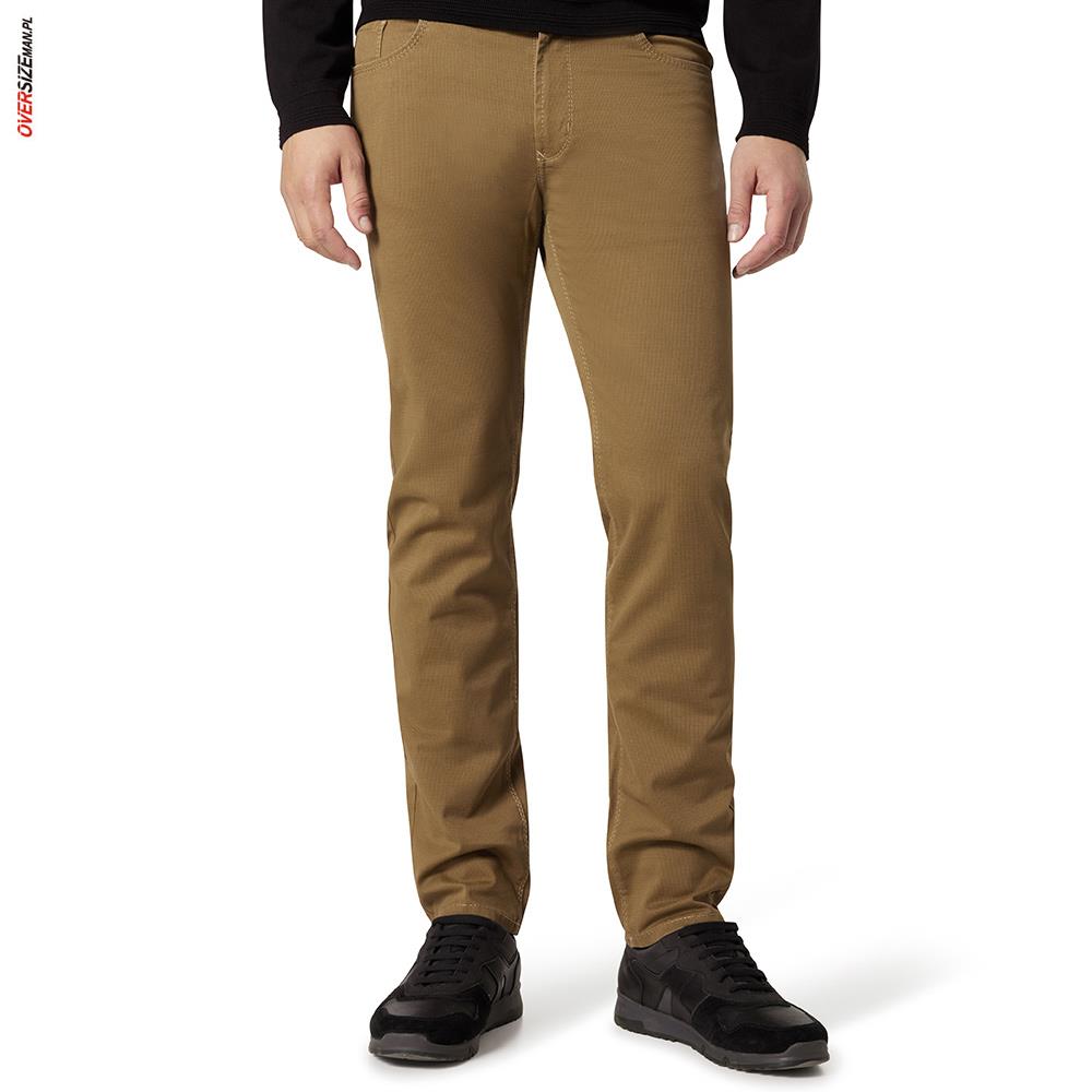 Brązowe spodnie z elastanem Pioneer - obrazek 3