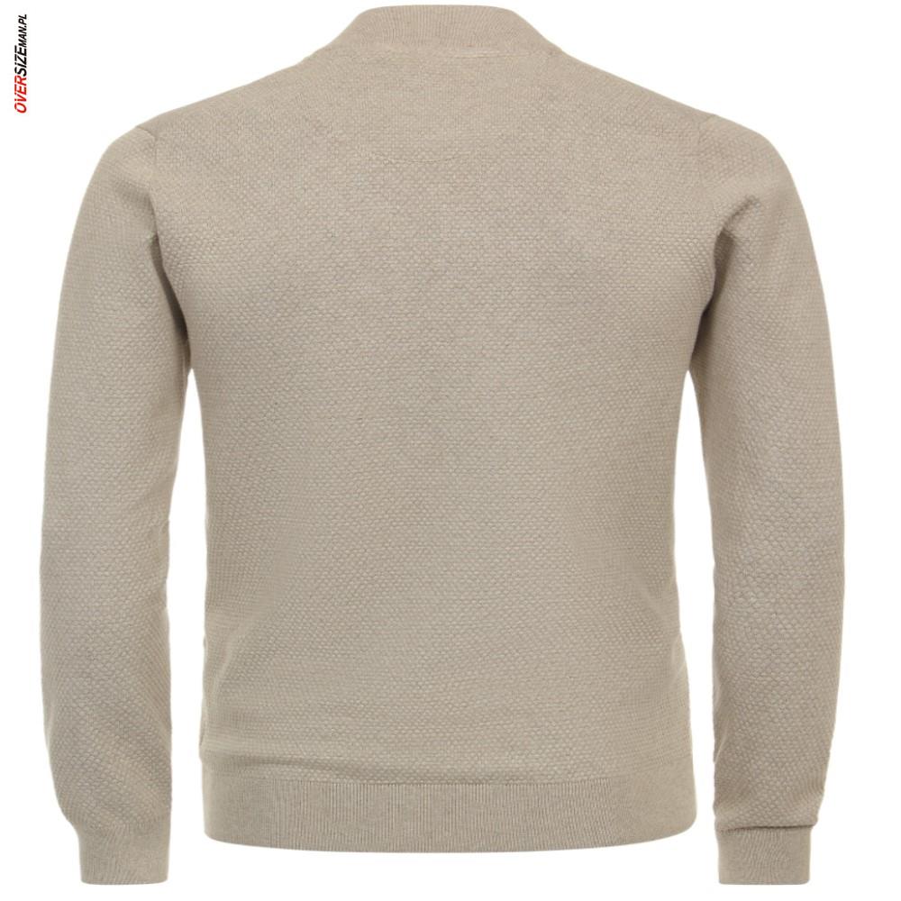 Beżowy sweter rozpinany Casa Moda - obrazek 5