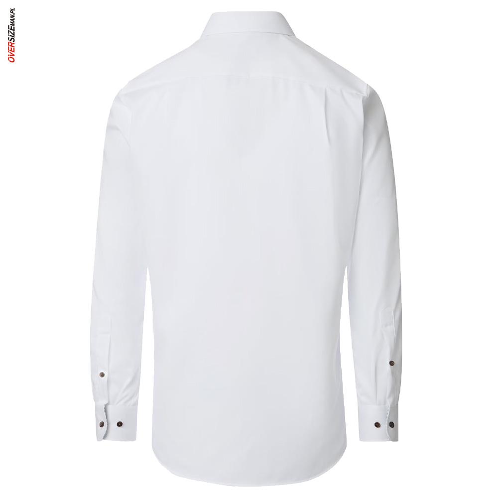 Biała koszula waflowa z długim rękawem Casa Moda - obrazek 3