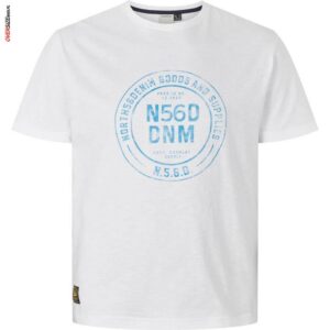 Biały T-shirt z nadrukiem Allsize