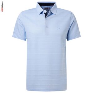 Błękitne polo z krótkim rękawem Pierre Cardin