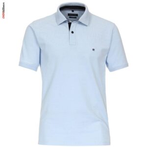 Błękitne polo z krótkim rękawem Casa Moda