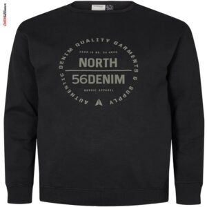 Czarna bluza przez głowę z nadrukiem Allsize