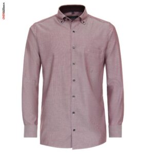 Bordowa koszula z długim rękawem Casa Moda