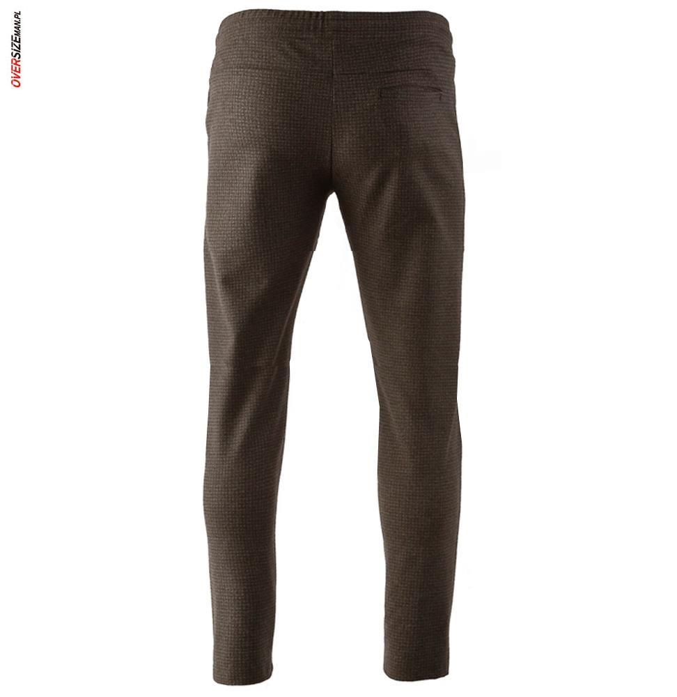 Brązowe spodnie dresowe w pepitkę Campione - obrazek 3