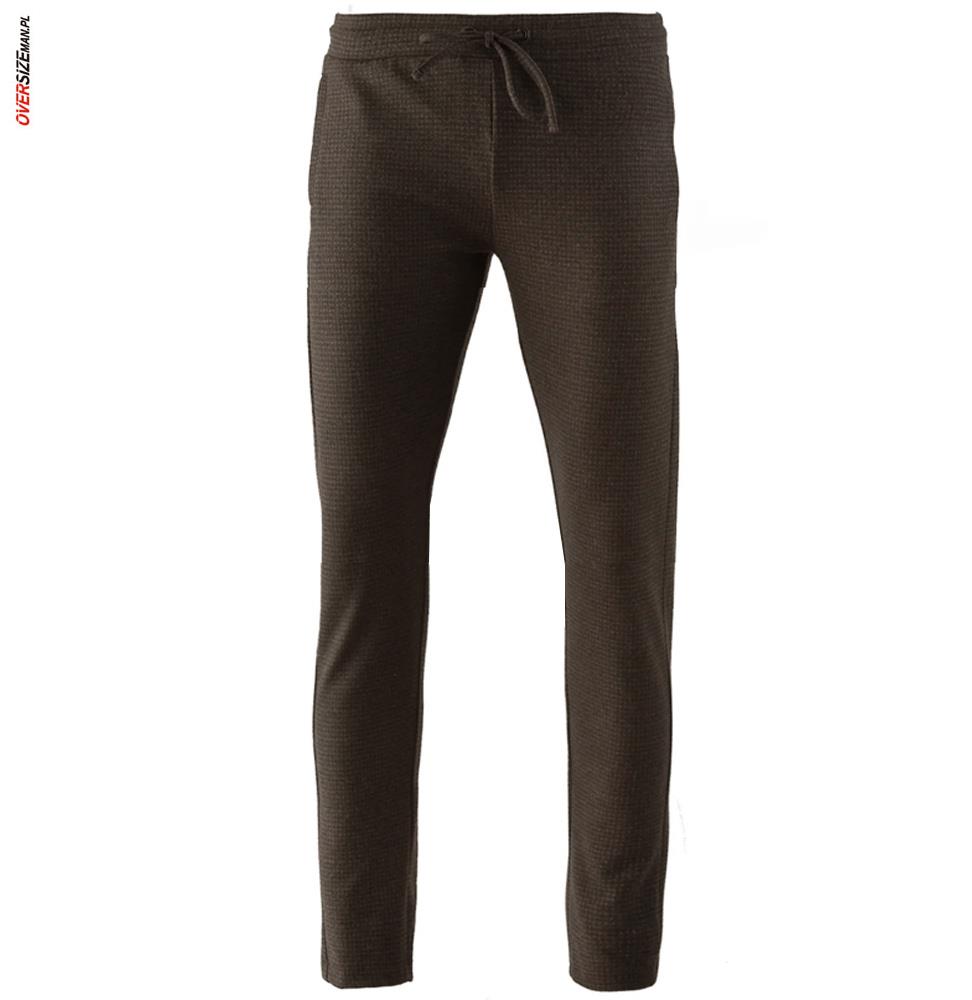 Brązowe spodnie dresowe w pepitkę Campione