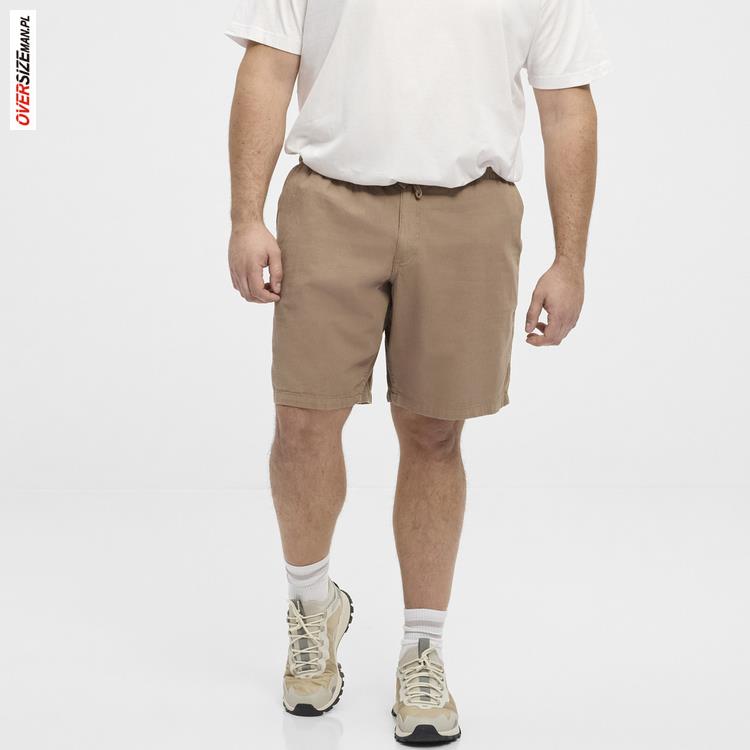 Brązowe szorty na gumie Allsize - obrazek 4