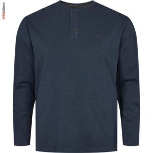 Ciemnoniebieska koszulka z guziczkami Allsize