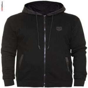 Czarna bluza rozpinana z kapturem Maxfort