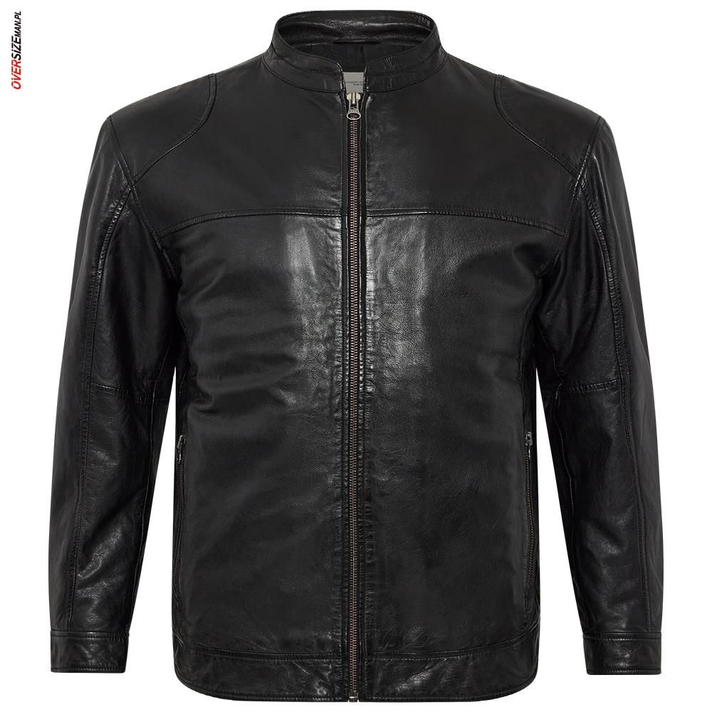 Czarna kurtka ze skóry jagnięcej Allsize