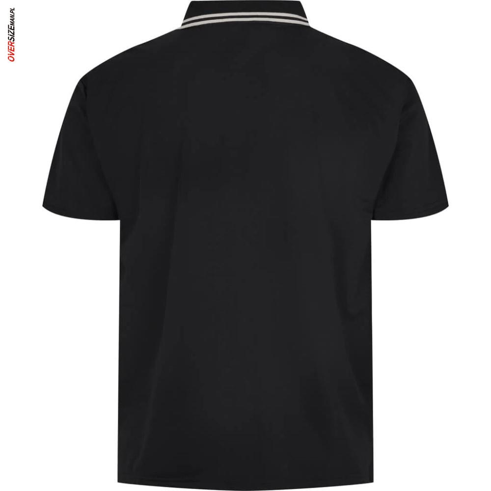 Czarne polo z krótkim rękawem z szybkoschnącego materiału Allsize - obrazek 3
