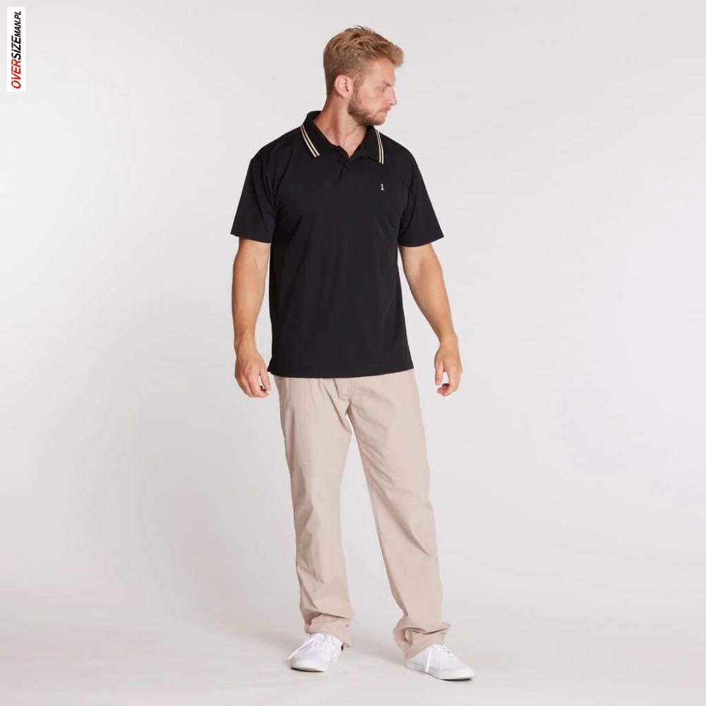 Czarne polo z krótkim rękawem z szybkoschnącego materiału Allsize - obrazek 4