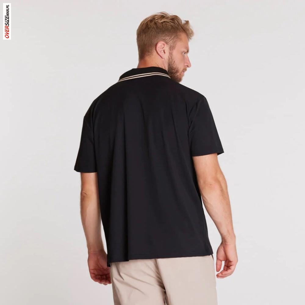 Czarne polo z krótkim rękawem z szybkoschnącego materiału Allsize - obrazek 7