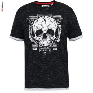 Grafitowy t-shirt z czaszką Duke