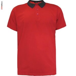 Czerwone polo z krótkim rękawem Maxfort