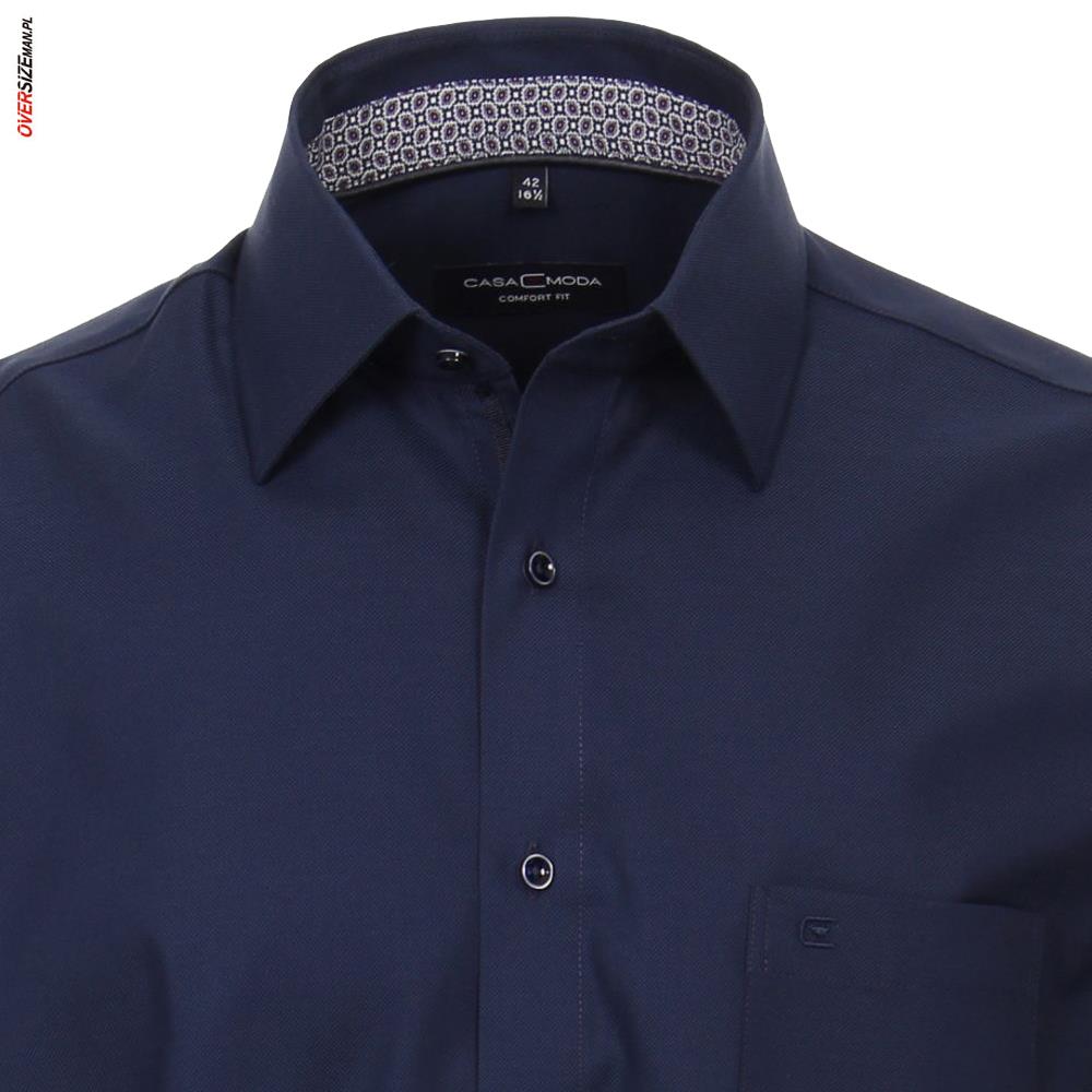 Granatowa koszula wizytowa Casa Moda - obrazek 3