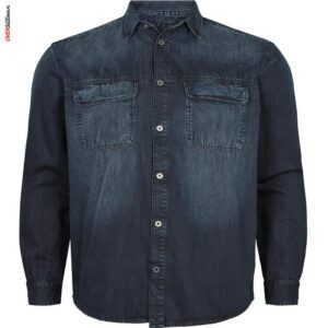 Granatowa koszula jeansowa Allsize