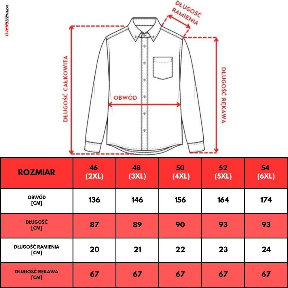 Granatowa koszula z długim rękawem, w geometryczny wzór Casa Moda - obrazek 2