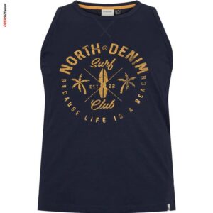 Granatowy T-shirt bez rękawów Allsize