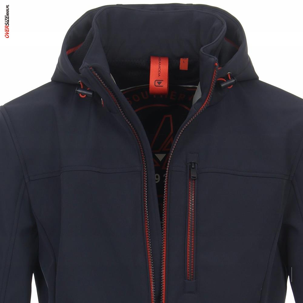 Granatowa kurtka softshell Casa Moda - obrazek 3